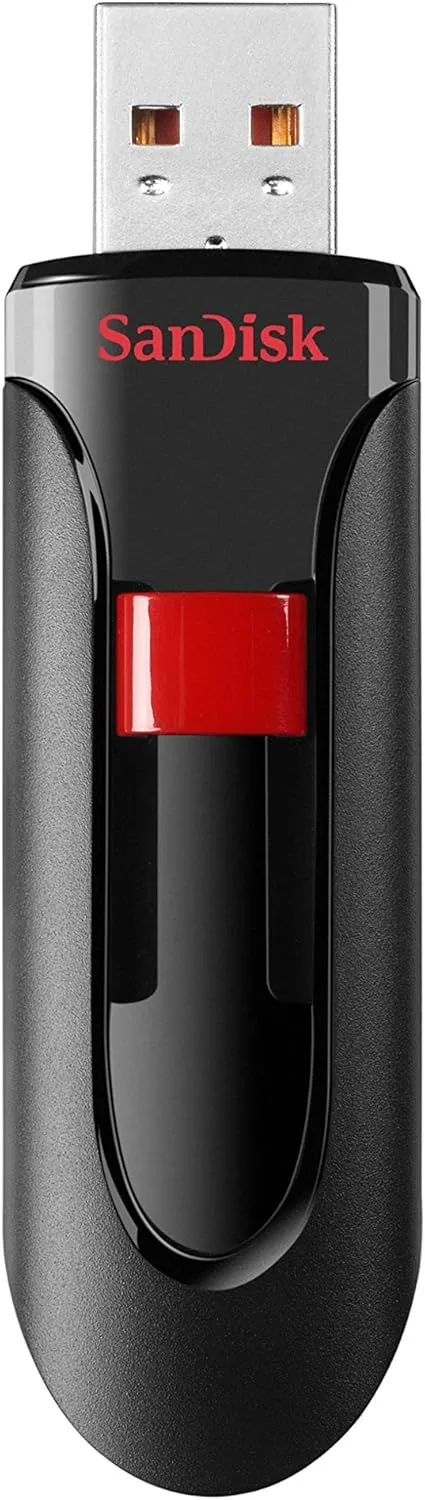 SanDisk Cruzer Glide 32GB USB 2.0 Flash Drive - SDCZ60-032G-B35, Red - High-Speed Data Storage Solution